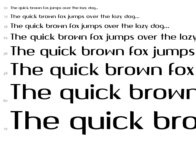 Quango font waterfall