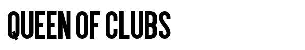Queen of Clubs font