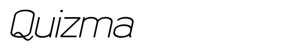 Quizma font preview