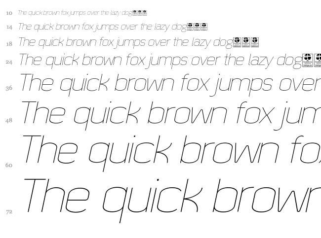 Quizma font waterfall