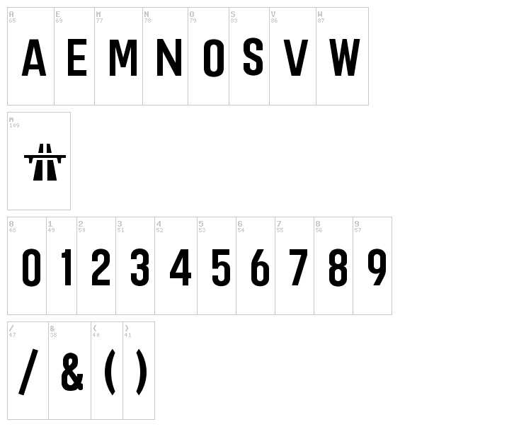 Raoul Transport Britannique font map