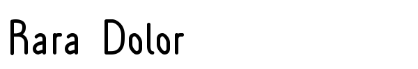 Rara Dolor font preview
