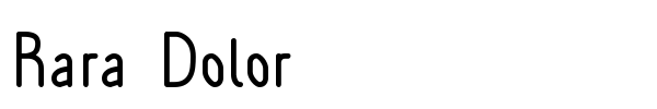 Rara Dolor font preview