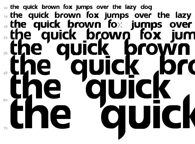 Reason System font waterfall