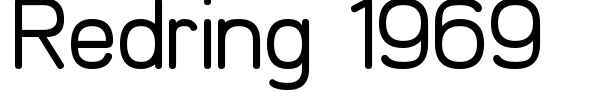 Redring 1969 font