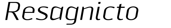 Resagnicto font