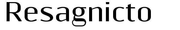 Resagnicto font preview