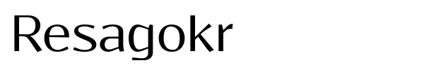 Resagokr font preview