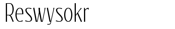 Reswysokr font
