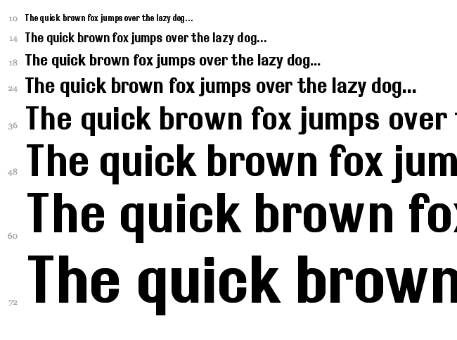 Rollout font waterfall
