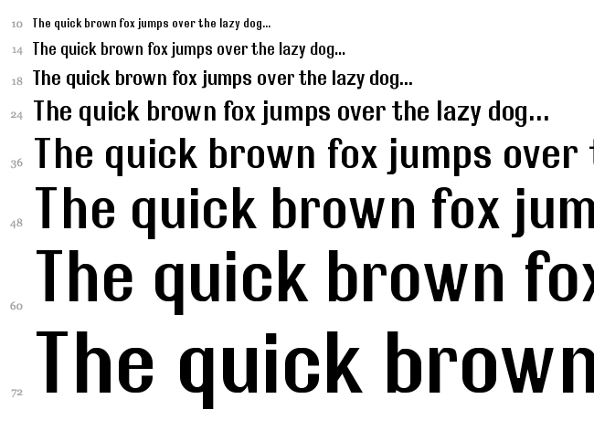 Rollout font waterfall
