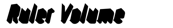 Ruler Volume font