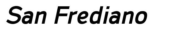 San Frediano font preview