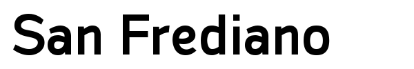 San Frediano font preview