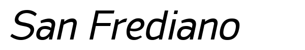 San Frediano font preview