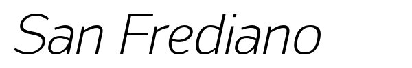 San Frediano font preview