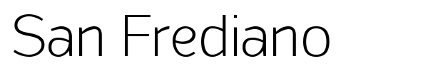 San Frediano font preview