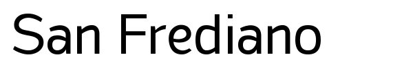 San Frediano font preview