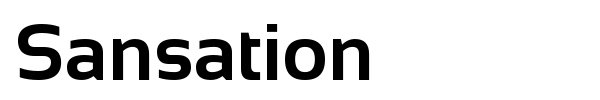 Sansation font preview
