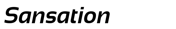 Sansation font preview