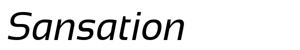 Sansation font preview