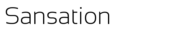 Sansation font preview