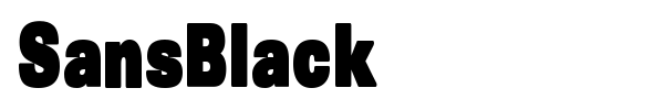 SansBlack font