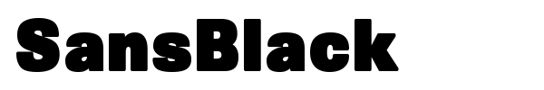 SansBlack font preview