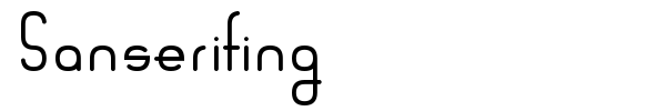 Sanserifing font
