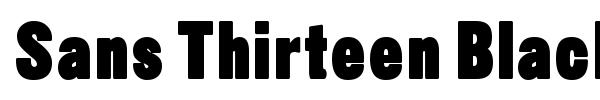 Sans Thirteen Black font