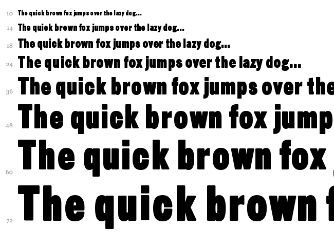 Sans Thirteen Black font waterfall