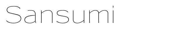 Sansumi font