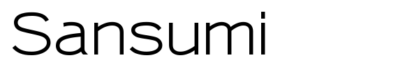 Sansumi font preview