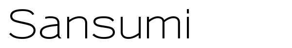Sansumi font preview