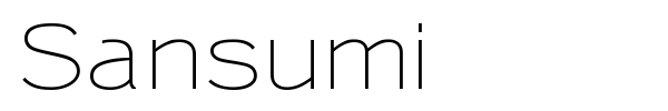 Sansumi font preview