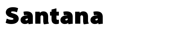 Santana font preview