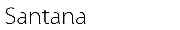 Santana font preview