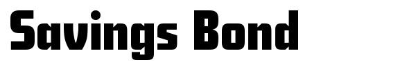 Savings Bond font preview
