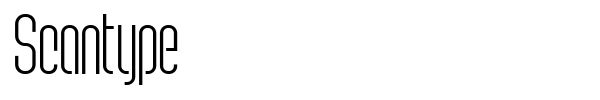 Scantype font