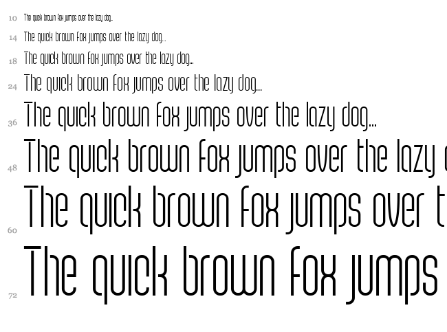 Scantype font waterfall