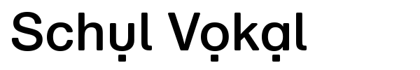 Schul Vokal font