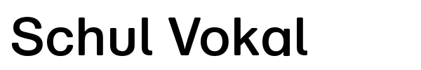 Schul Vokal font preview