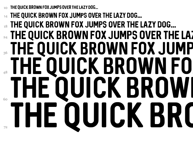 Sequel font waterfall
