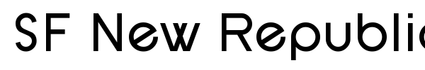 SF New Republic font