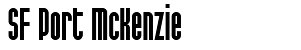 SF Port McKenzie font