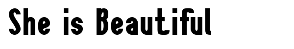 She is Beautiful font