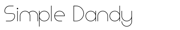 Simple Dandy font preview