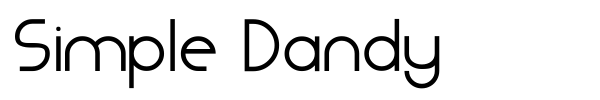 Simple Dandy font preview