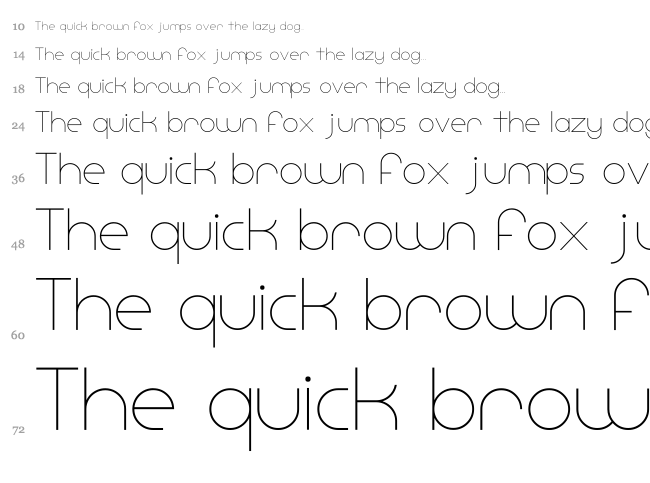 Simple Dandy font waterfall