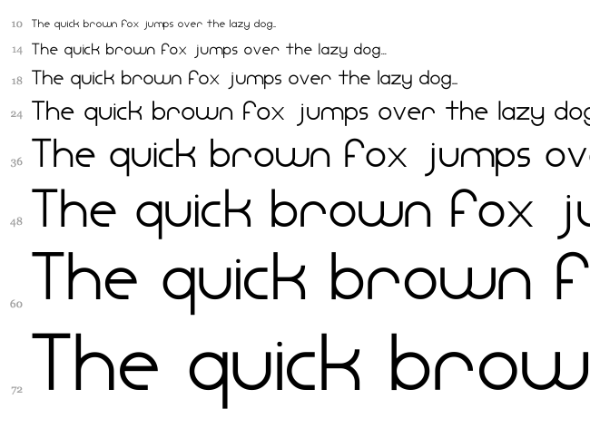 Simple Dandy font waterfall